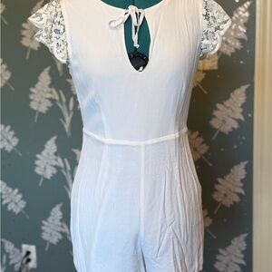 For Love And Lemons White Lace Romper